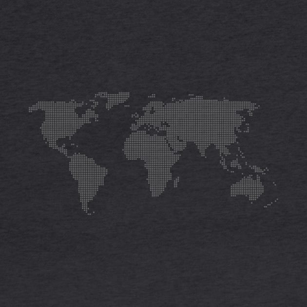 World Map dots by Kajieno